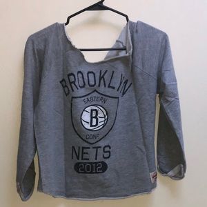 Brooklyn Nets cropped sweatshirt